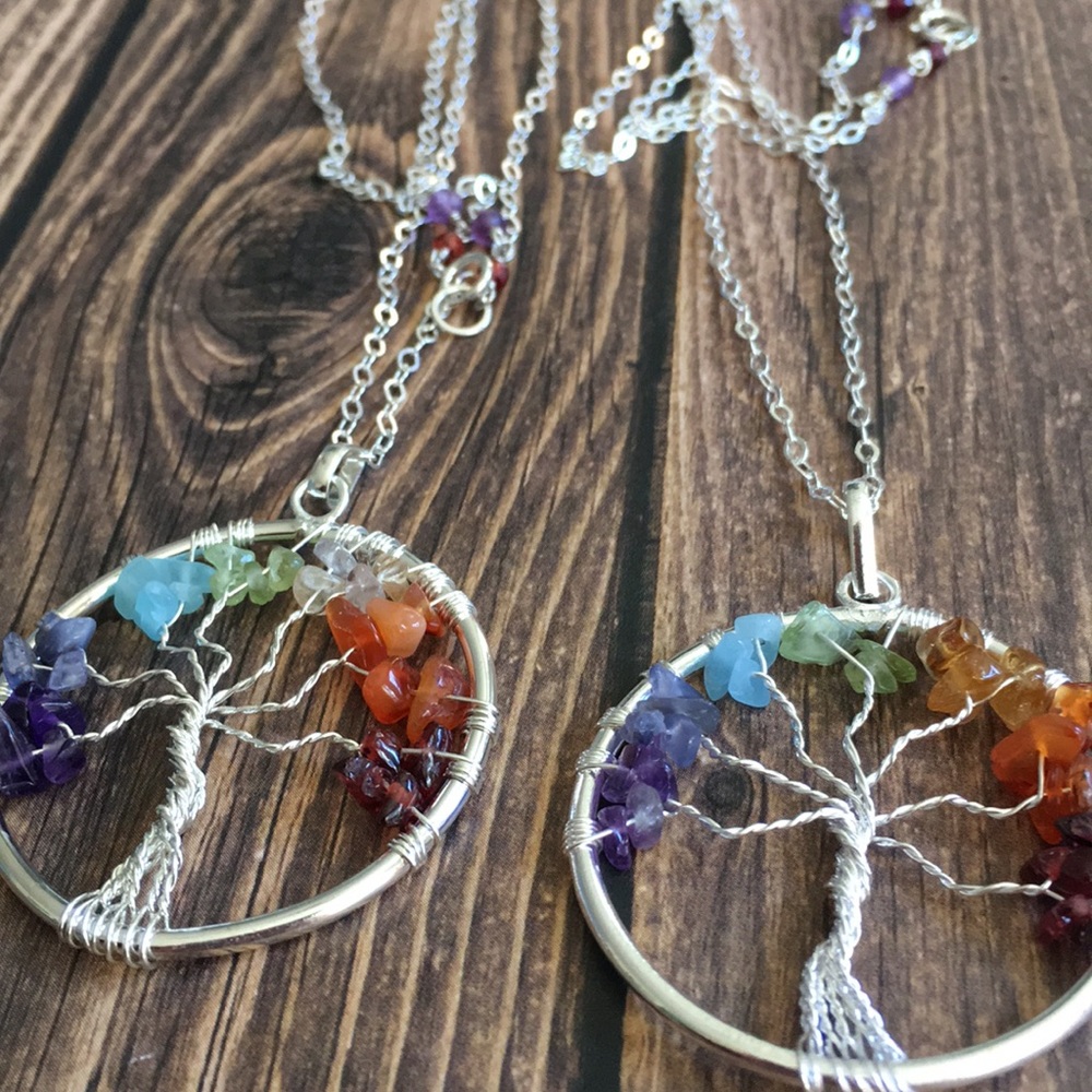 Tree of life pendant necklace silver
